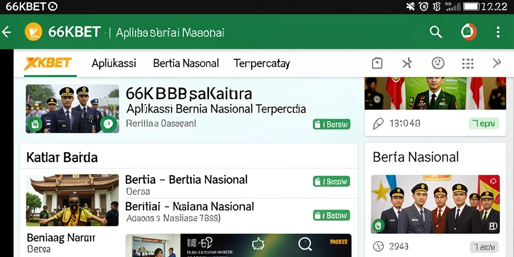 Antarmuka elegan 66KBET dengan berita terkini