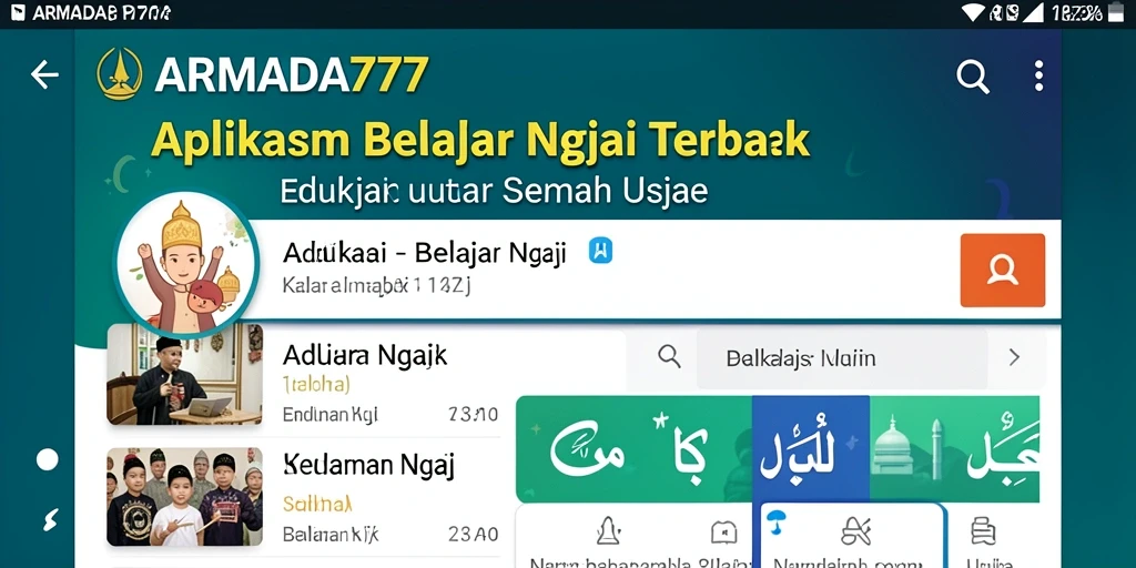 Tampilan antarmuka aplikasi ARMADA777 yang interaktif dan informatif.