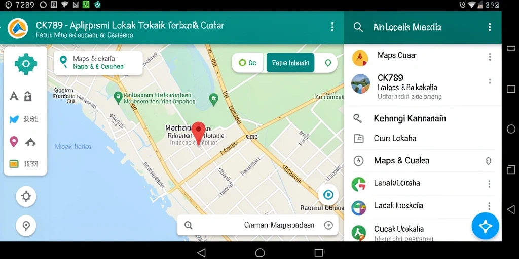 Tampilan antarmuka CK789 dengan fitur Lacak Lokasi yang intuitif.