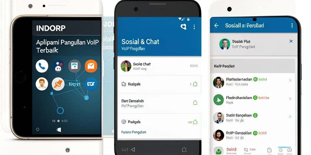 Antarmuka aplikasi INDORP yang intuitif untuk VoIP Panggilan.