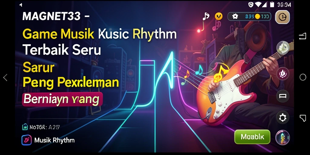 Tampilan antarmuka menarik dari game Musik Rhythm MAGNET33.