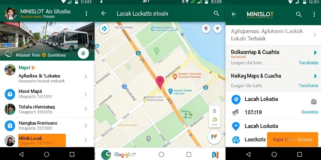 Tampilan antarmuka aplikasi Lacak Lokasi MINISLOT yang menarik.
