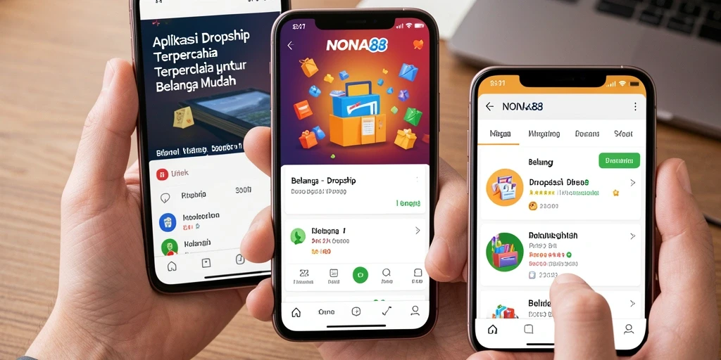 Antarmuka aplikasi NONA88 yang intuitif dan mudah digunakan.