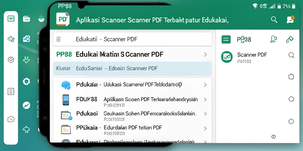 Tampilan antarmuka PP88 menunjukkan fungsi pemindaian PDF yang user-friendly.
