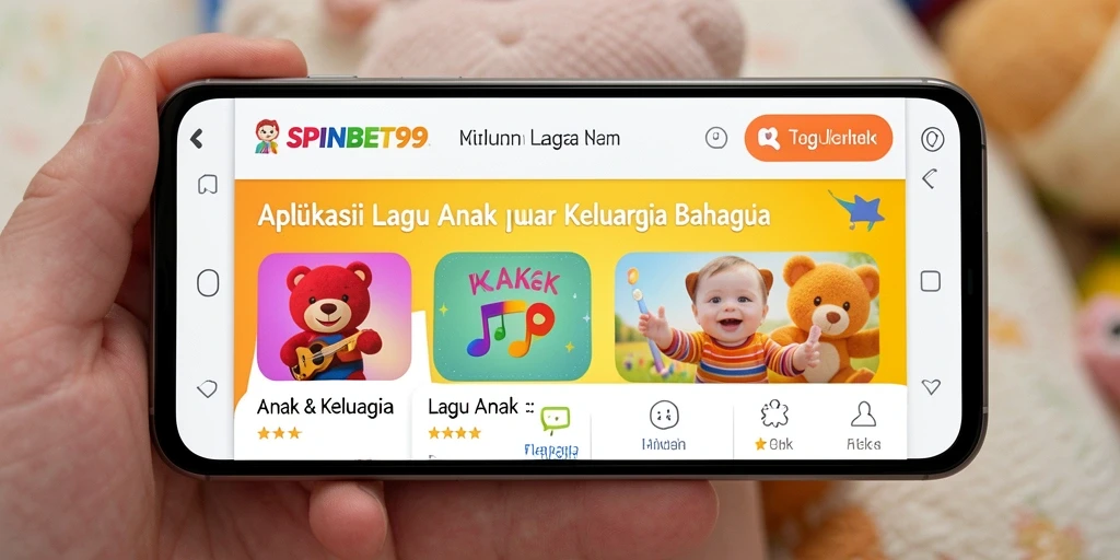 Antarmuka aplikasi SPINBET99 yang berwarna dan menarik untuk anak-anak.