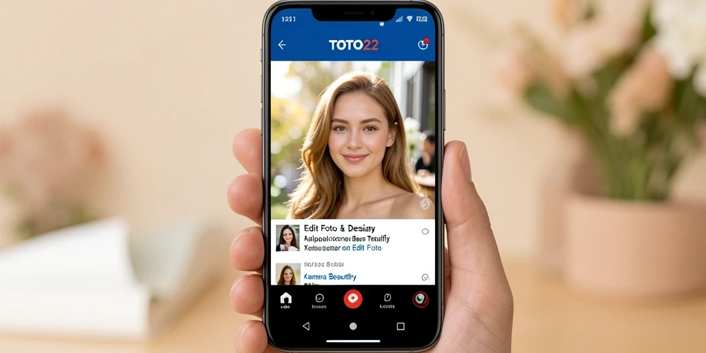 Tampilan antarmuka TOTO22 yang sederhana dan menarik untuk editing foto.