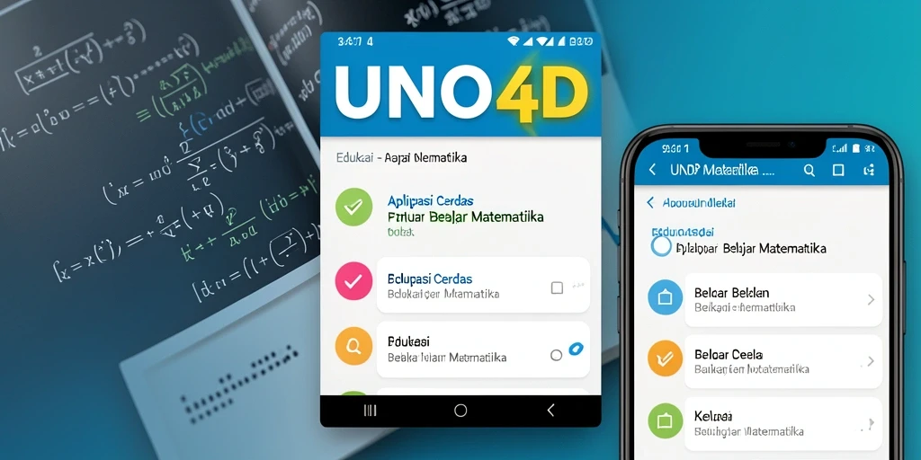 Antarmuka menarik aplikasi Belajar Matematika UNO4D.