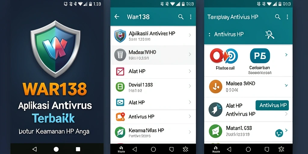 Screenshot utama WAR138 menampilkan antarmuka pemindaian Antivirus HP yang sederhana dan efisien.